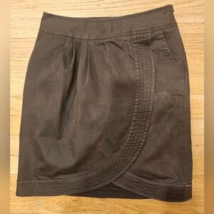 Willi Smith Brown Skirt with Unique Hem Size 4